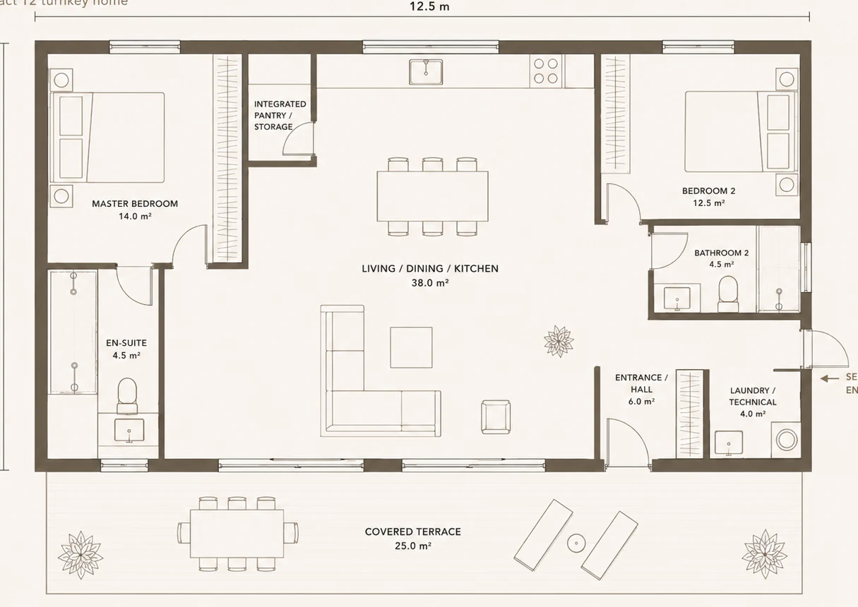 Casa 100 reference floor plan